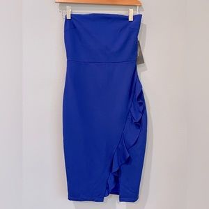 Lulus Cobalt Blue Strapless Bodycon Dress (S) - NWT